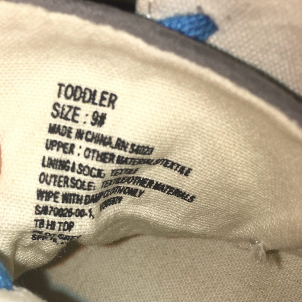 Kids GAP Blue High Top Sneakers 9 - Picture 8 of 12